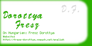 dorottya fresz business card